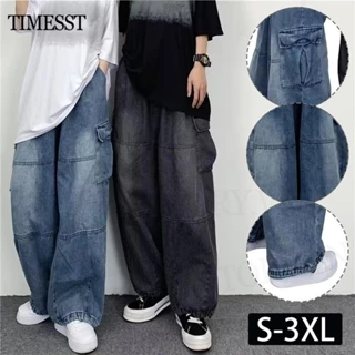 Y2k Vintage Baggy Quần Jean Nữ Thu Đông Rời Túi Co Giãn Eo Denim Ống Rộng Quần Nhật Bản Dạo Phố Quần