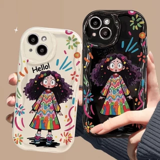 Ốp Điện Thoại IPhone 7 Plus8 Plus Graffiti Tóc Xoăn Tím Công Chúa IPhone 15 ProMax IPhone 11 12 13 Pro Max IPhone 11 IPhone X XR XS Max Cong IPhone 14 Pro Max