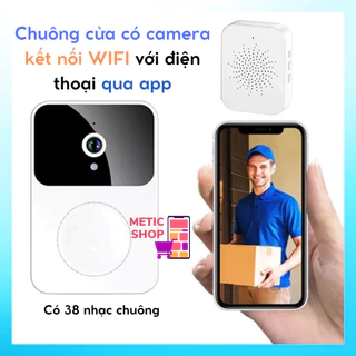 Chuông Cửa Thông Minh X9 Kết Nối Wifi Camera HD Góc Rộng Đàm Thoại, Đổi Giọng Nói Sạc Tích Điện, Chống Nước (METIC SHOP)