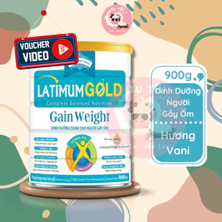 Sữa bột Latimum Gold Gain Weight lon 900g. Sữa dinh dưỡng hỗ trợ tăng cân cho người gầy ốm.