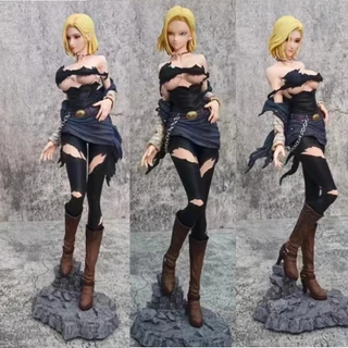 29cm Dragon Ball GK Android 18 PVC Hình Có Thể Thay Đổi Đầu