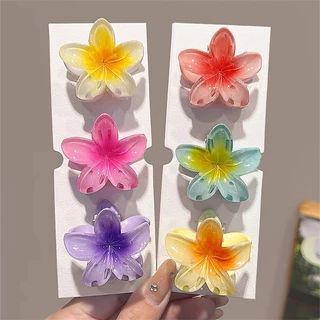 Mới Frangipani Lấy Kẹp Nữ Tính Khí Nửa Tie Tóc Cá Mập Nhỏ Kẹp Lưng Đầu Tấm Tóc Mũ Đội Đầu