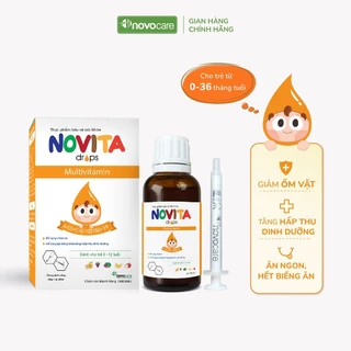 Vitamin cho bé Novocare Novita bổ sung vitamin thiếu yếu, hỗ trợ tăng đề kháng, hỗ trợ ăn ngon