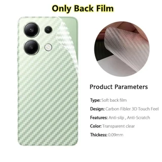 Phim bảo vệ sợi Carbon cho Xiaomi Redmi Note 13 4G 13 12 11 Pro Plus Pro + 4G 5G 12S 11S 5G 13C 12C 10C 10A 11 10 Prime A2 A1 Plus Miếng dán bảo vệ màn hình mặt sau phim phía sau