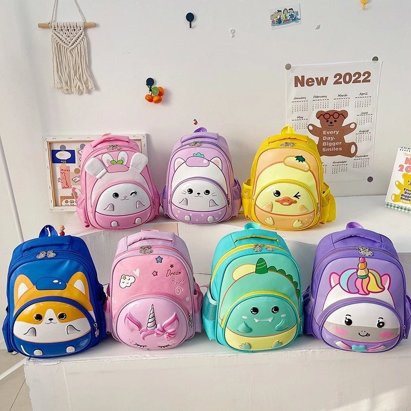 Cặp balo cho bé mầm non mẫu giáo hình siêu nhân nhện lợn peppa cho bé trai gái từ 0 đến 5 tuổi D15