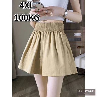 Ice Silk Quần Ống Rộng Váy Quần Short Nữ Mùa Hè Mỏng Rời Giảm Béo Kích Thước Lớn Eo Cao Thường Ngày Skort Quần Nóng