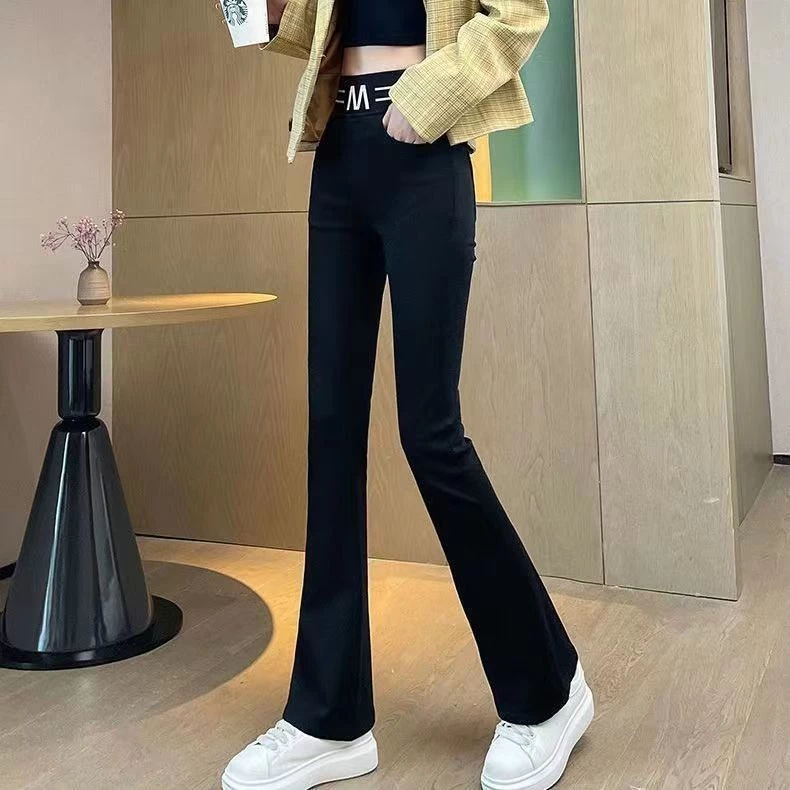 Mùa Xuân Hàng Mới Về Slim-fit Slimmer Nhìn Chữ Cái Eo Hơi Quần Legging Co Giãn Cao Cấp Túi Dài Đến Mắt Cá Chân Micro