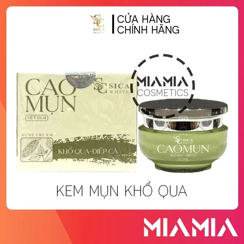 Kem Face Cao Mụn Khổ Qua Diếp Cá Sica White Chính Hãng - Kem Face Hỗ Trợ Giảm Mụn Nhiếp Cá Khổ Qua