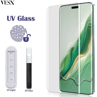 Dán keo UV cao cấp Kính cường lực màn cong Cho Honor Magic 6 5 Lite 4 Ultimate Pro+ Pro Plus 4G 5G 2024