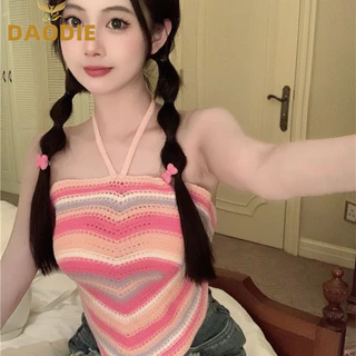 DAODIE áo croptop Áo 2 dây áo ba lỗ Thời trang hàn quốc Gợi cảm thông thường nhí nhảnh độc đáo WBX24404WL 14Z240403