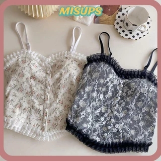 Misups Ren Hoa Camisole, Có Miếng Lót Ngực Áo Ôm Áo Crop Tank Tops, Thời Trang Gợi Cảm Quấn Ngực Nữ Cô Gái