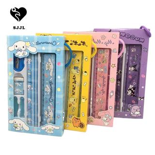 Sjjl Bộ Tẩy Bút Chì, Cinnamoroll Anime Hoạt Hình Kuromi Bộ Văn Phòng Phẩm, Đồ Dùng Học Tập Kawaii Tranh Thước Trường Học Bộ Văn Phòng Phẩm Học Sinh