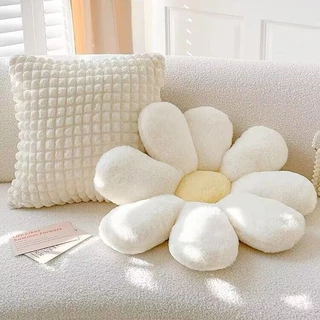 Kem ins Influencer Phong Cách Gối Hoa Đệm Phòng Khách Bay Cửa Sổ Sofa Tựa Lưng Gối Gối Gối Gối