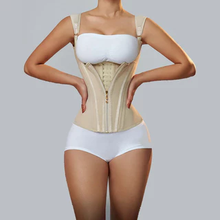 Kl Nữ Nén Đôi Eo Huấn Luyện Corset Với Xương Có Thể Điều Chỉnh Dây Kéo Và Móc Mắt Phẳng Bụng Định Hình Cơ Thể NBZC