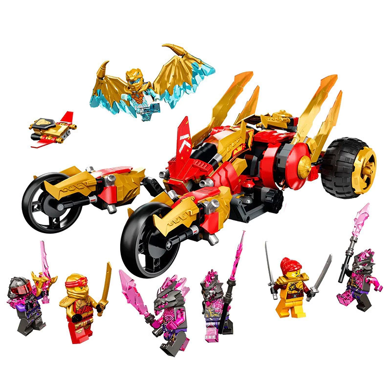 ( Xả lỗ ) 685 Mảnh Gạch Kai Golden Dragon Raider Bộ Tương Thích Lego Ninjago Minifigures Mô Hình Khối Xây 