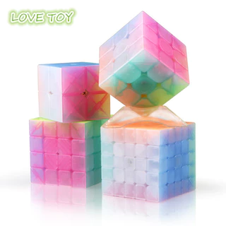 Nkodok Magic Cube Jelly Color Stickerless Magic Cube Bundle Đồ chơi xếp hình