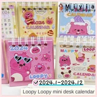 2024 Kawaii Loopy Lịch Để Bàn Hoạt Hình Anime Little Beaver Mini Lịch Nhỏ Cô Gái Dễ Thương Để Bàn Trang Trí Quà Tặng miyia.vn