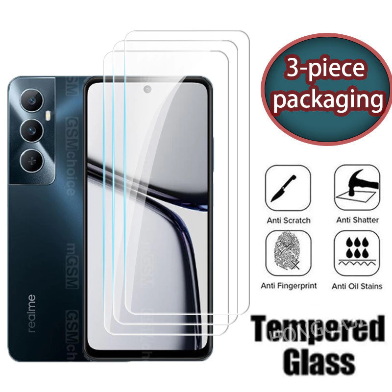 Realmec65 Bảo Vệ Màn Hình Cho Realme C65 C 65 4G 2024 Full Cover Kính Cường Lực Trong Suốt HD Phim Kính Bảo Vệ Chống Trầy Xước Độ Cứng 9H