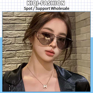 (KIQI-FASHION) COD Kính Mát Gọng Kim Loại Đa Giác Thời Trang Mới Cho Nam Và Nữ