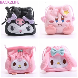 Back2life Túi dây rút Kuromi hoạt hình, Túi MyMelody Star Kirby, Túi trang điểm dễ thương Túi đựng mỹ phẩm Túi xách sang trọng Ví đựng tiền xu sinh viên