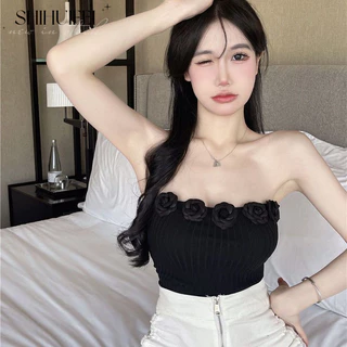 SHIHUIFEI áo croptop Áo 2 dây áo ba lỗ Thời trang hàn quốc Thông thường may đo thông thường tráng lệ WBX24309JK 11Z240312