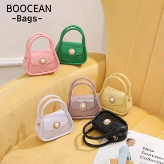 BOOCEAN Túi đeo vai Mini, Túi xách Mini nữ PU thời trang, Túi đeo chéo vuông nữ màu thạch