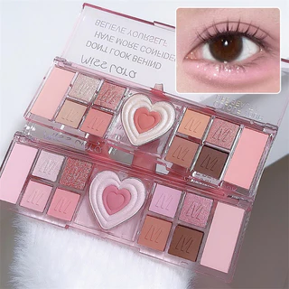 12 Màu Sắc Tình Yêu Ngọt Hồng Phấn Mắt Blush Bảng Đa Năng Highlighter Mỹ Phẩm Khoáng Sắc Tố Bột Phấn Mắt Bảng Màu