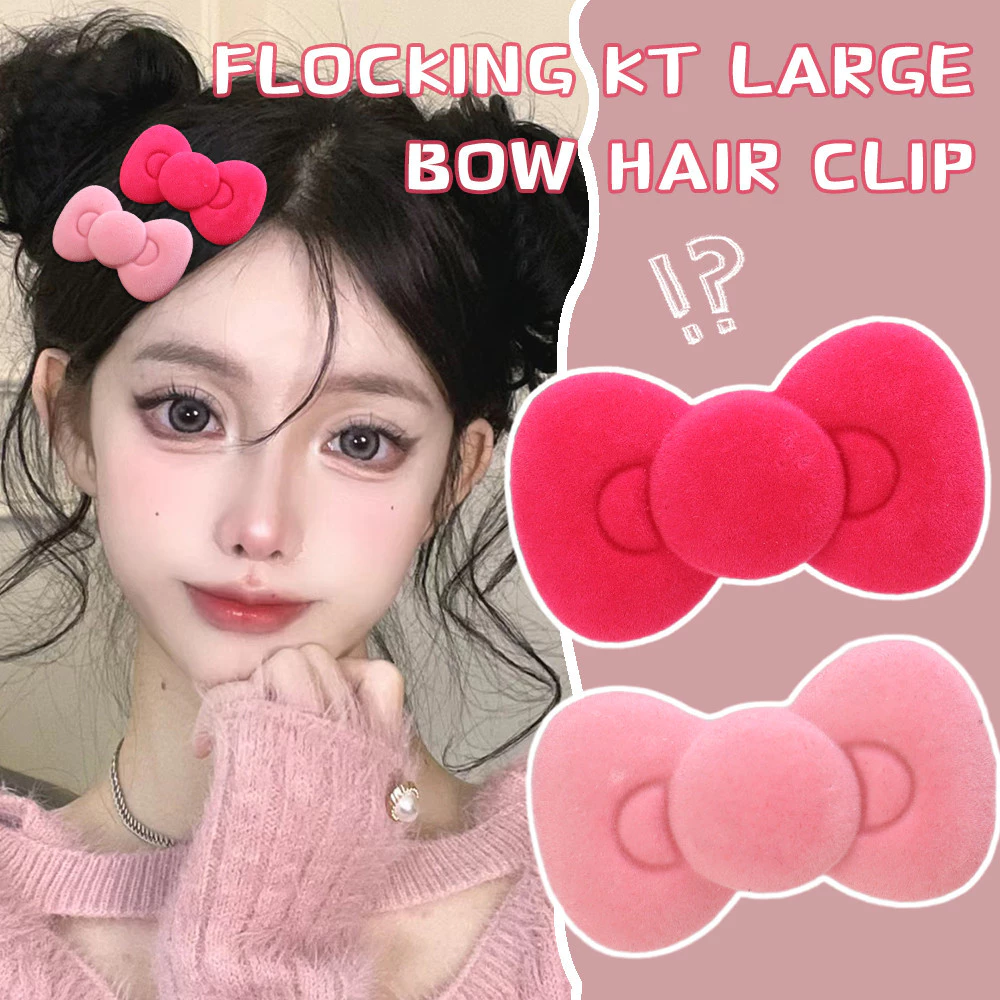 Kẹp tóc mỏ vịt nơ nhung - Kẹp tóc chống trượt - Salon Side Bangs Clip - Kẹp làm tóc liền mạch - Kẹp tóc đơn giản dành cho nữ - Phụ kiện tóc