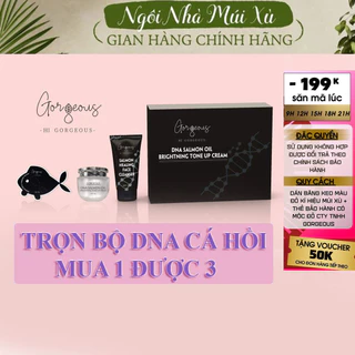 ((mới)) Trọn Bộ Kem DNA Cá Hồi Gogerous Múi Xù Dưỡng Trắng Da, Kem Dưỡng, Sữa Rửa Mặt và Serum