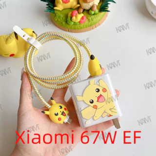 Kam 5 Cái / bộ Vỏ Bảo Vệ Sạc Hoạt Hình Xiaomi 67w (MDY-12-EF) Vỏ Bảo Vệ Cáp Dữ Liệu Dễ Thương Hoạt Hình 3D Vỏ Bảo Vệ Cáp Thích Hợp Cho Xiaomi12 / 12X / Redmi note11pro