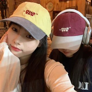 [CAGJB] Mũ lưỡi vịt thời trang Hàn Quốc ngoài trời Retro Mũ thể thao Mũ bóng chày mềm YOMG