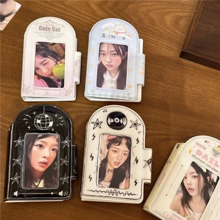 Hàn Quốc INS 32 Khe Cắm Album Ảnh Có Khóa Dễ Thương 3 Inch Thần Tượng Photocard Bộ Sưu Tập Sách Lomo Đựng Thẻ Người Tổ Chức Lưu Trữ