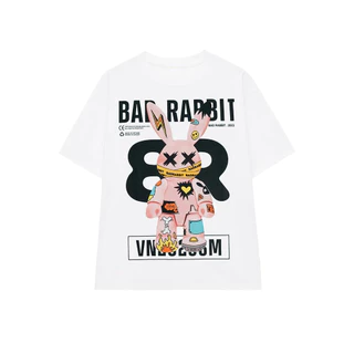 [Hot] Áo Thun Unisex Bad Rogue Rabbit White - Grafflex Arts Rabbit Tee