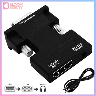 Bộ chuyển đổi HDMI Female sang VGA Male có sẵn với bộ chuyển đổi âm thanh Hỗ trợ đầu ra tín hiệu 1080P Mới