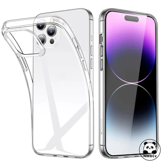 Ốp Điện Thoại TPU Mềm Siêu Mỏng Chống Vàng Pha Lê Tương Thích Cho iPhone 11 12 13 14 15 Pro Max 7 8 14 15 Plus SE XR X XS Max Ốp Lưng Chống Sốc Trong Suốt