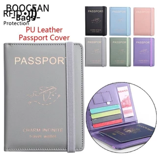 BOOCEAN Phụ kiện du lịch RFID Passport Cove Giá đỡ hộ chiếu chống nước đa chức năng siêu mỏng