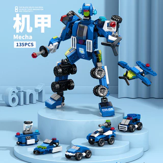 Mô hình xe bọc thép lâu đài Robot Tương thích với các hạt Lego Khối xây dựng nhỏ