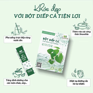 [MÃ GIẢM 10K] Bột diếp cá nguyên chất Goce sấy lạnh - Hộp 72 gam (24 gói x 3g)