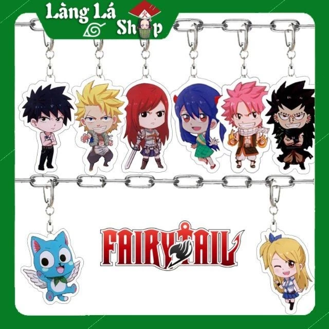 Móc khoá Mica anime Fairy Tail (Hội đuôi tiên) - Nhựa Cứng Acrylic In 2 mặt sắc nét (ảnh thật)