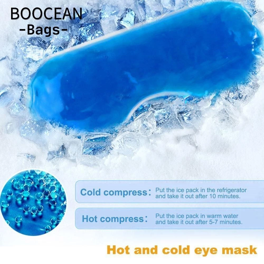 BOOCEAN 1 Cái Gel Mắt, Miếng Dán Bóng Mắt Giữ Lạnh Nén Túi Đá, Gel Lạnh Ngủ Giảm Mệt Mỏi Thư Giãn Làm Mát Ice Pack