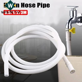 WAPKTY 1 Ống Thoát Nước, 0.5 / 1 / 2 / Phụ Kiện Vòi Ống Ống, Ống Nước PP Trắng Mềm Có Thể Co Giãn Linh Hoạt Cho Máy Giặt Máy Rửa Bát Máy Điều Hòa Không Khí