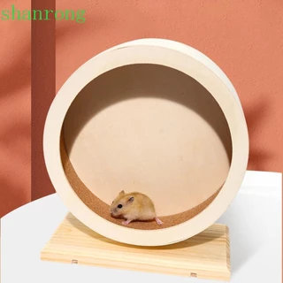 Shanrong Đĩa Chạy Bằng Gỗ Xoay Chuột Lang Gerbil Chạy Bộ Lồng Phụ Kiện Hamster Đồ Chơi