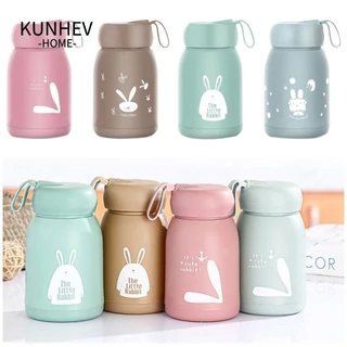 KUNHEV 1 Chai Thủy Tinh, Bình Nước Kawaii Dễ Thương, Bình Trà Bền Hoạt Hình Thỏ Di Động Chai Uống Cho Trẻ Em Học Sinh Bé Gái