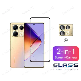 Kính cường lực Infinix Note 40 cho Infinix Note 40 Pro + 30 VIP 12 G96 11 10 Pro 11s Hot 40 Pro 30 30i 40i 5G 4G 2 trong 1 Full Cover Ống kính máy ảnh Kính bảo vệ màn hình Kính cường lực