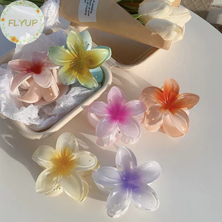 Flyup Mới Gradient Hoa Lớn Kẹp Tóc Acrylic Dành Cho Nữ Ngọt Ngào Kẹp Tóc Móng Vuốt Tóc Cua Kẹp Barrettes Hawaii Phụ Kiện Tóc VN