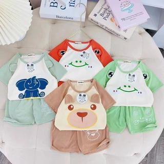 Bộ quần áo tăm lạnh họa tiết in kín cho bé trai, bé gái size 6-16kg