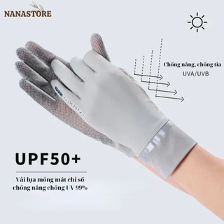 Găng tay chống nắng UPF50+ chống tia UV thoáng khí cho nữ chạy xe đạp/ thể thao