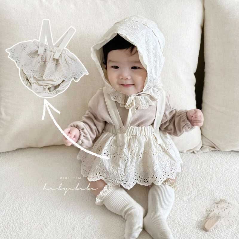 Hàn Quốc Đa Năng Sơ Sinh Bé Gái Quần Ren Sau Ins Gió Xuân Hè Phần Mỏng Cho Bé Quần Lưng Có Thể Điều Chỉnh Quần Lót Bé Quần Lót Bé 0-24 Tháng