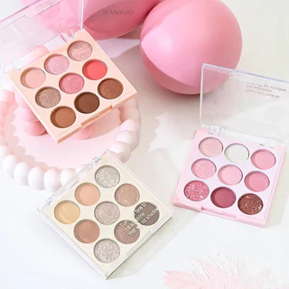 Kem Phấn Mắt Bảng Lấp Lánh Hoa Hồng Blush Yến Mạch Trái Đất Mờ Đào 9 Màu Phấn Mắt Hàn Quốc Trang Điểm Nữ Mỹ Phẩm Pallete