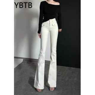 YBTB Off White High Eo Micro Flare Jeans